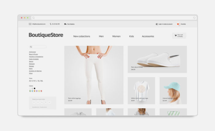 creation site ecommerce